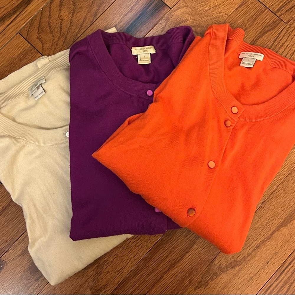 J Crew Factory Clare cardigan 3 pack size L